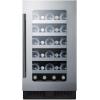 imageSummit 18 Wine Cellar Built in Wine Refrigerator 29 Bottle Capacity Single Zone Wine Cellar Stainless Steel ampamp Glass CL18WC