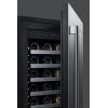 imageSummit 18 Wine Cellar Built in Wine Refrigerator 29 Bottle Capacity Single Zone Wine Cellar Stainless Steel ampamp Glass CL18WC