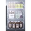imageSummit 19 Beverage Center 313 cuft Capacity Outdoor Refrigerator Shallow Depth ADA Compliant Stainless Steel ampamp Glass SPR489OSADAStainless Steel