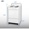 imageSummit 20 Electric Range 220V Electric Coil Burners Large 246 cuft Oven ADA Complaint White WEM110