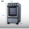 imageSummit 20 Electric Range 23 cuftCapacity Oven Smooth Top 220V 4 Burner Range REX2071SSRT