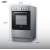 imageSummit 20 Electric Smooth Top Range 187 cuft oven ADA Compliant White  REXT20W White 20 InchStainless Steel