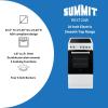 imageSummit 20 Electric Smooth Top Range 187 cuft oven ADA Compliant White  REXT20W White 20 InchWhite