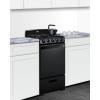 imageSummit 20 Inch Wide Gas Range 4 Sealed Burners 23 cuft Oven ADA Compliant RG201B WhiteBlack