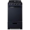 imageSummit 20 Inch Wide Gas Range 4 Sealed Burners 23 cuft Oven ADA Compliant RG201B WhiteBlack