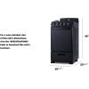 imageSummit 20 Inch Wide Gas Range 4 Sealed Burners 23 cuft Oven ADA Compliant RG201B WhiteBlack