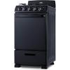 imageSummit 20 Inch Wide Gas Range 4 Sealed Burners 23 cuft Oven ADA Compliant RG201B WhiteBlack
