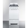 imageSummit 20 Inch Wide Gas Range 4 Sealed Burners 23 cuft Oven ADA Compliant RG201B WhiteWhite