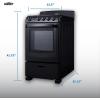 imageSummit 20quot Electric Range 220V 4 Burner Range 23 cuft oven White RE203WBlack