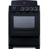 imageSummit 20quot Electric Range 220V 4 Burner Range 23 cuft oven White RE203WBlack