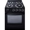 imageSummit 20quot Electric Range 220V 4 Burner Range 23 cuft oven White RE203WBlack