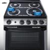 imageSummit 20quot Electric Range 220V 4 Burner Range 23 cuft oven White RE203WStainless Steel