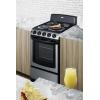 imageSummit 20quot Electric Range 220V 4 Burner Range 23 cuft oven White RE203WStainless Steel