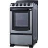 imageSummit 20quot Electric Range 220V 4 Burner Range 23 cuft oven White RE203WStainless Steel
