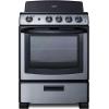 imageSummit 20quot Electric Range 220V 4 Burner Range 23 cuft oven White RE203WStainless Steel
