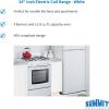 imageSummit 20quot Electric Range 220V 4 Burner Range 23 cuft oven White RE203WWhite
