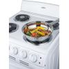 imageSummit 20quot Electric Range 220V 4 Burner Range 23 cuft oven White RE203WWhite