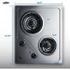 imageSummit 21quot 2 Burner Electric Cooktop 115 Volt Coil Electric Cooktop ADA compliant Stainless Steel CR2B122Stainless Steel