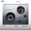 imageSummit 21quot 2 Burner Electric Cooktop 230 Volt Coil Electric Cooktop ADA compliant Stainless Steel CR2B224SStainless Steel