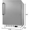 imageSummit 21quot Refrigerator BuiltIn Undercounter Fridge 353 cuft Capacity ADA Compliant Stainless Steel ALR46WCSSStainless Steel