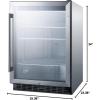 imageSummit 24 Beverage Center Outdoor Beverage Refrigerator 50 cuft Capacity Stainless Steel ampamp Glass SCR611GLOSBlack