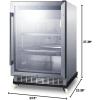 imageSummit 24 Beverage Center Outdoor Beverage Refrigerator Mobile Beverage Center 50 cuft Capacity Stainless Steel ampamp Glass SCR611GLOSRIStainless Steel