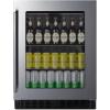 imageSummit 24 Beverage Center Shallow Depth BuiltIn Beverage Center ADA Compliant 325 cuft Capacity Stainless Steel  ASDG2411SilverBlack