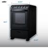 imageSummit 24 Electric Smooth Top Range Large 29 cuft Oven ADA Complaint Black REX2431BRTBlack