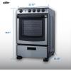 imageSummit 24 Electric Smooth Top Range Large 29 cuft Oven ADA Complaint Stainless Steel REX2451SSRTStainless Steel