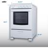 imageSummit 24 Electric Smooth Top Range Large 29 cuft Oven ADA Complaint White REX2421WRTWhite