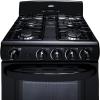 imageSummit 24 Inch Wide Gas Range 4 Sealed Burners 29 cuft Oven ADA Compliant RG2402B WhiteBlack