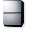 imageSummit 24 Two Drawer Freezer Outdoor Drawer Refrigerator 37 cuft Capacity ADA Compliant Stainless Steel Panel Ready Capable ADFD243OS Panels not included