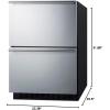 imageSummit 24 Two Drawer Refrigerator 37 cuft Capacity ADA Compliant Outdoor Refrigerator Stainless Steel Panel Ready Capable ADRD241OS Panels not includedStainless Steel