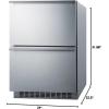imageSummit 24 Two Drawer Refrigerator 37 cuft Capacity ADA Compliant Outdoor Stainless Steel Panel Ready Capable ADRD241CSS Panels not include