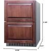 imageSummit 24 Two Drawer RefrigeratorFreezer 332 cuftCapacity ADA Compliant Stainless Steel Panel Ready Capable ADRF244CSS Panels not includeStainless steel