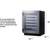 imageSummit 24 Wine Cellar Builtin Wine Cellar Shallow 18 Depth 33 Bottle Capacity ADA Compliant Stainless Steel ASDW2412Stainless Steel