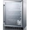 imageSummit 24 Wine Cellar Outdoor Wine Refrigerator 20 Bottle Capacity Single Zone Wine Cellar Stainless Steel ampamp Glass SCR611GLOSCH