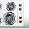 imageSummit 24quot 4 Burner Electric Cooktop 230 Volt Coil Electric Cooktop White WEL03white