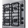 imageSummit 24quot 4Burner Gas Cooktop Sealed Burners Electric Ignition 115V Gas Cooktop Cast Iron Grates Included Made in the USA Stainless Steel Look  ZTL033SChrome
