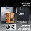 imageSummit 24quot Cold Brew Kegerator Dual Front Taps No Drill Coffee Dispenser ADA Compliant Stainless Steel  SBC7BRSFRTPCFADABlack
