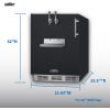 imageSummit 24quot Cold Brew Kegerator Dual Front Taps No Drill Coffee Dispenser ADA Compliant Stainless Steel  SBC7BRSFRTPCFADABlack