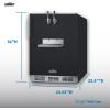 imageSummit 24quot Cold Brew Kegerator Dual Front Taps No Drill Coffee Dispenser ADA Compliant Stainless Steel  SBC7BRSFRTPCFADABlack
