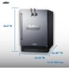 imageSummit 24quot Cold Brew Kegerator Dual Front Taps No Drill Coffee Dispenser ADA Compliant Stainless Steel  SBC7BRSFRTPCFADALHD Left Handed Door SwingStainless Steel