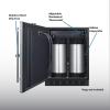 imageSummit 24quot Cold Brew Kegerator Dual Front Taps No Drill Coffee Dispenser ADA Compliant Stainless Steel  SBC7BRSFRTPCFADALHD Left Handed Door SwingStainless Steel
