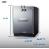 imageSummit 24quot Cold Brew Kegerator Dual Front Taps No Drill Coffee Dispenser ADA Compliant Stainless Steel  SBC7BRSFRTPCFADALHD Left Handed Door SwingStainless Steel