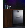 imageSummit 24quot Cold Brew Kegerator Dual Front Taps No Drill Coffee Dispenser ADA Compliant Stainless Steel  SBC7BRSFRTPCFADALHD Left Handed Door SwingStainless Steel