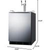 imageSummit 24quot Cold Brew Kegerator Dual Tap Kit ADA Compliant Stainless Steel SBC58BLBIADACFTWINPanel Ready