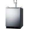 imageSummit 24quot Cold Brew Kegerator Dual Tap Kit ADA Compliant Stainless Steel SBC58BLBIADACFTWINStainless Steel