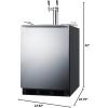 imageSummit 24quot Cold Brew Kegerator Dual Tap Kit ADA Compliant Stainless Steel SBC58BLBIADACFTWINStainless Steel