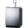 imageSummit 24quot Cold Brew Kegerator Dual Tap Kit ADA Compliant Stainless Steel SBC58BLBIADACFTWINStainless Steel
